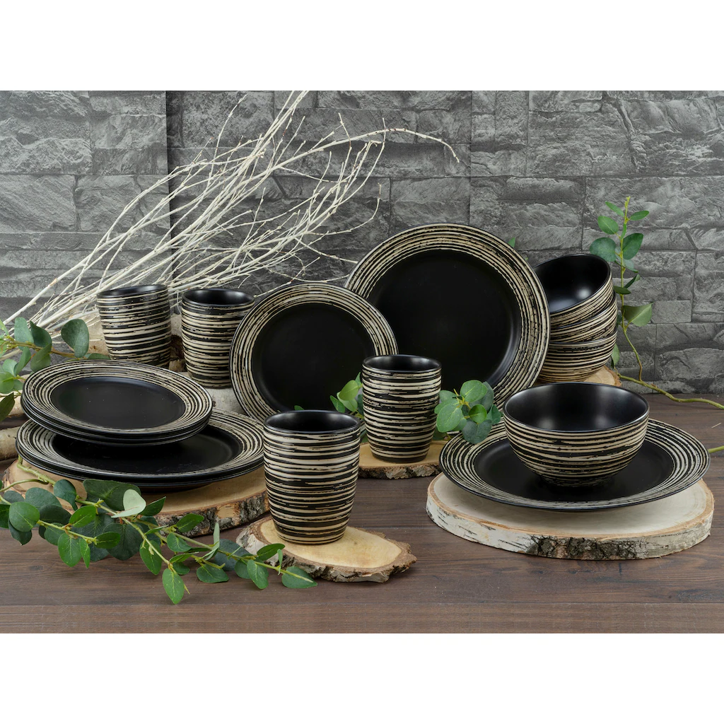 CreaTable Kombiservice »La Gomera«, (Set, 16 tlg., Kaffeeservice und Tafelservice im Set, für 4 Personen), Service, schwarz, moderne Fahnenform CreaTable Kombiservice »La Gomera«, (Set, 16 Tlg., Kaffeeservice Und Tafelservice Im Set, Für 4 Personen), Service, Schwarz, Moderne Fahnenform -Creatable edbc4ba28fd22a5f67677b17aae88f2d