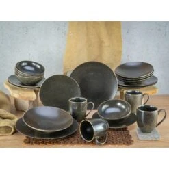 CreaTable Kombiservice »Rusty«, (Set, 20 Tlg., Kaffeeservice Und Tafelservice Im Set, Für 4 Personen), Service, Seidenmatte Glasur -Creatable f1172e8f945625a4deda80ba91bb71b5