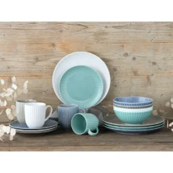 CreaTable Kombiservice »Allegra«, (Set, 16 Tlg., Kaffeeservice Und Tafelservice Im Set, Für 4 Personen), Service, Topaktuelle Coupeform, Nostalgisches Relief, Made In Europe -Creatable f3f0ad3d02e3bd78ccd3805c8fac5187