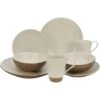 CreaTable Kombiservice »Sand Dunes«, (Set, 16 Tlg., Kaffeeservice Und Tafelservice Im Set, Für 4 Personen), Service, Handwerklicher Töpfercharakter,matte Terracottafarbene Glasur