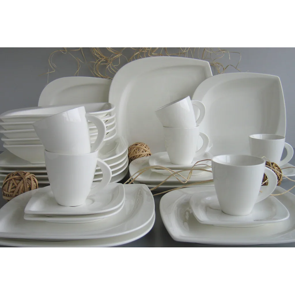 CreaTable Kombiservice »Melbourne«, (Set, 30 tlg., Kaffeeservice und Tafelservice im Set, für 6 Personen), Service, elegante Blattform CreaTable Kombiservice »Melbourne«, (Set, 30 Tlg., Kaffeeservice Und Tafelservice Im Set, Für 6 Personen), Service, Elegante Blattform -Creatable f915f97340b2821d15d9729249efb808