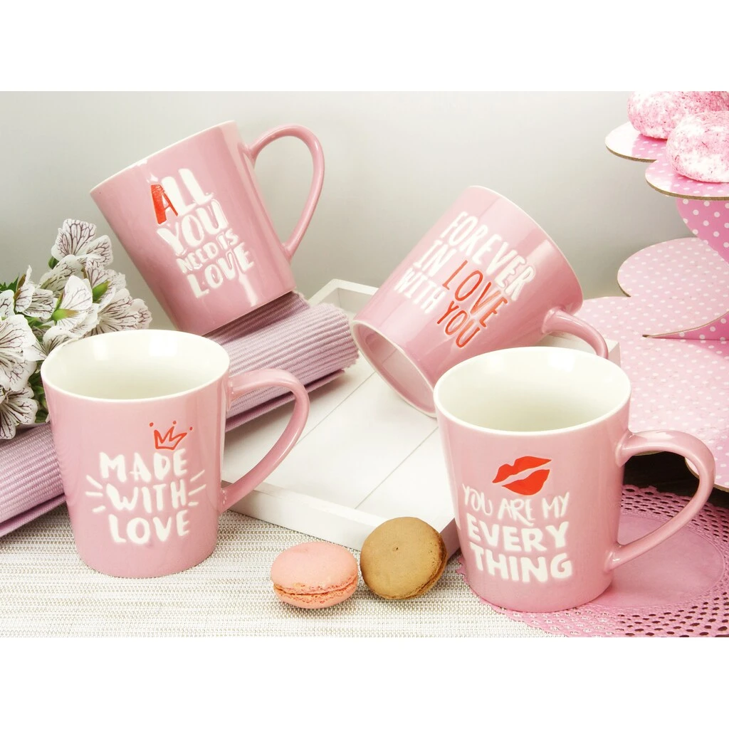 CreaTable Becher »Kaffeebecher Love Collection«, (Set, 4 tlg.), mit Liebeserklärung, Tassen Set, 4-teilig CreaTable Becher »Kaffeebecher Love Collection«, (Set, 4 Tlg.), Mit Liebeserklärung, Tassen Set, 4-teilig -Creatable f9edcbb81617a6e694d2a9e8cb3a7b2b